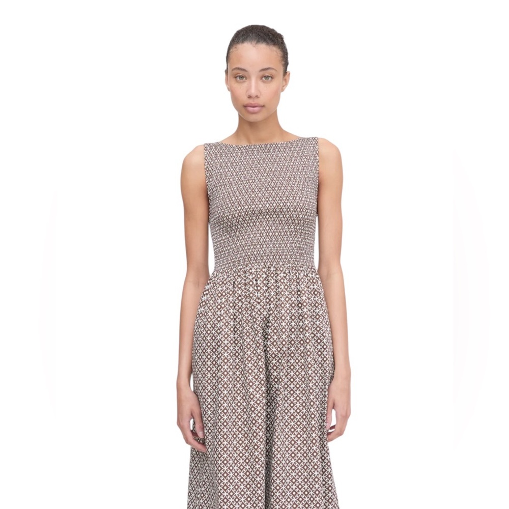 Hill House Cosima Nap Dress Chocolate Lattice XS - Picture 5 of 8